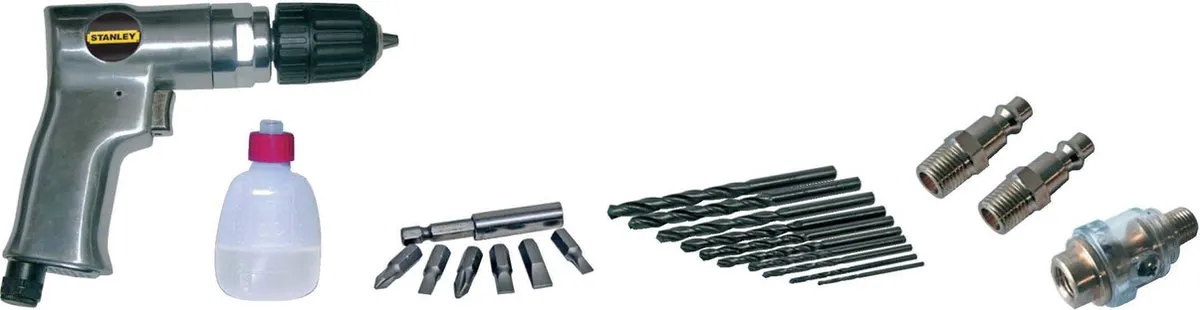 Stanley Luchtboormachine W160189XSTN - met toebehoren