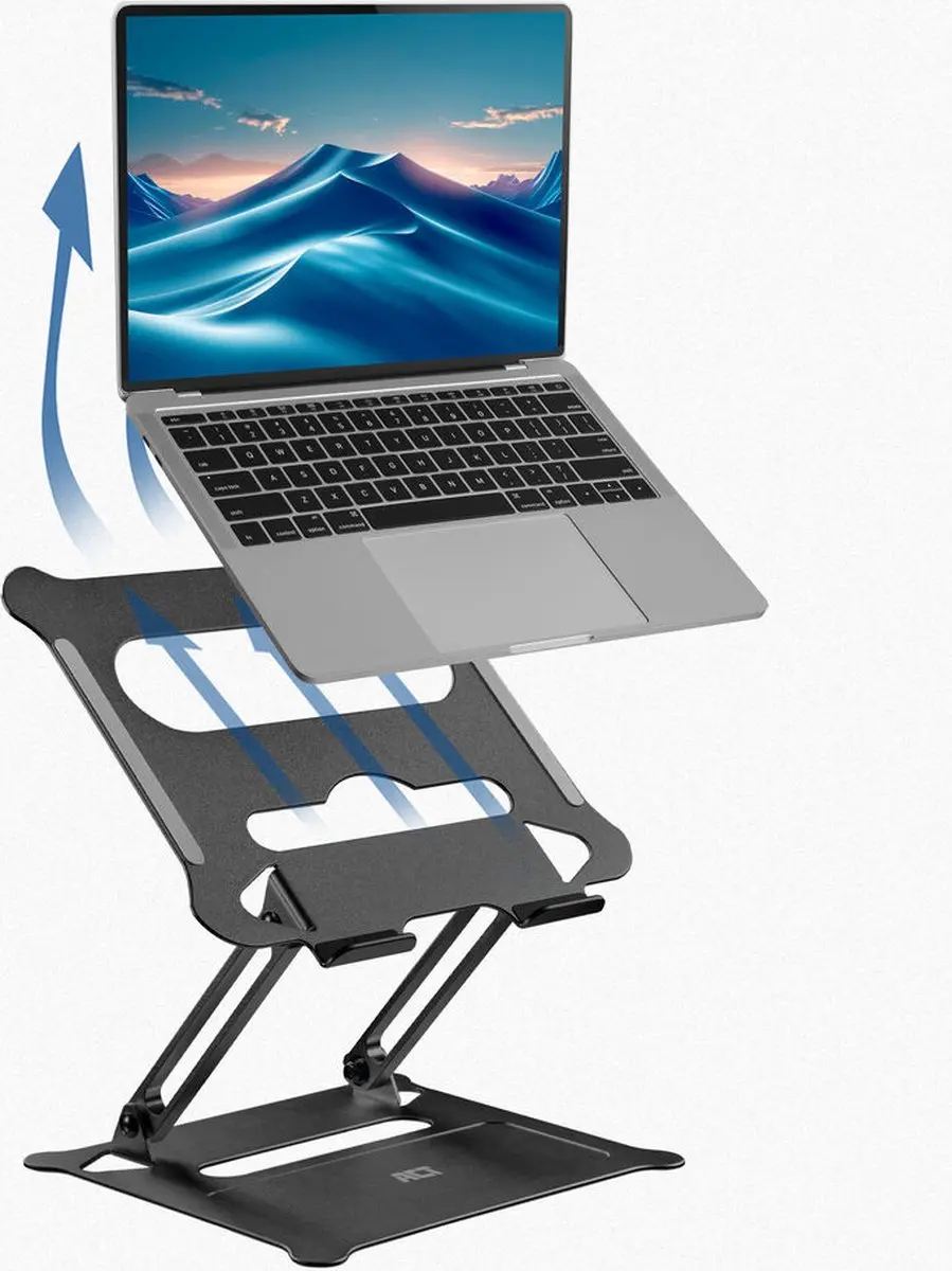 ACT Laptopstandaard AC8140 - Aluminium tot 15.6" - Zwart