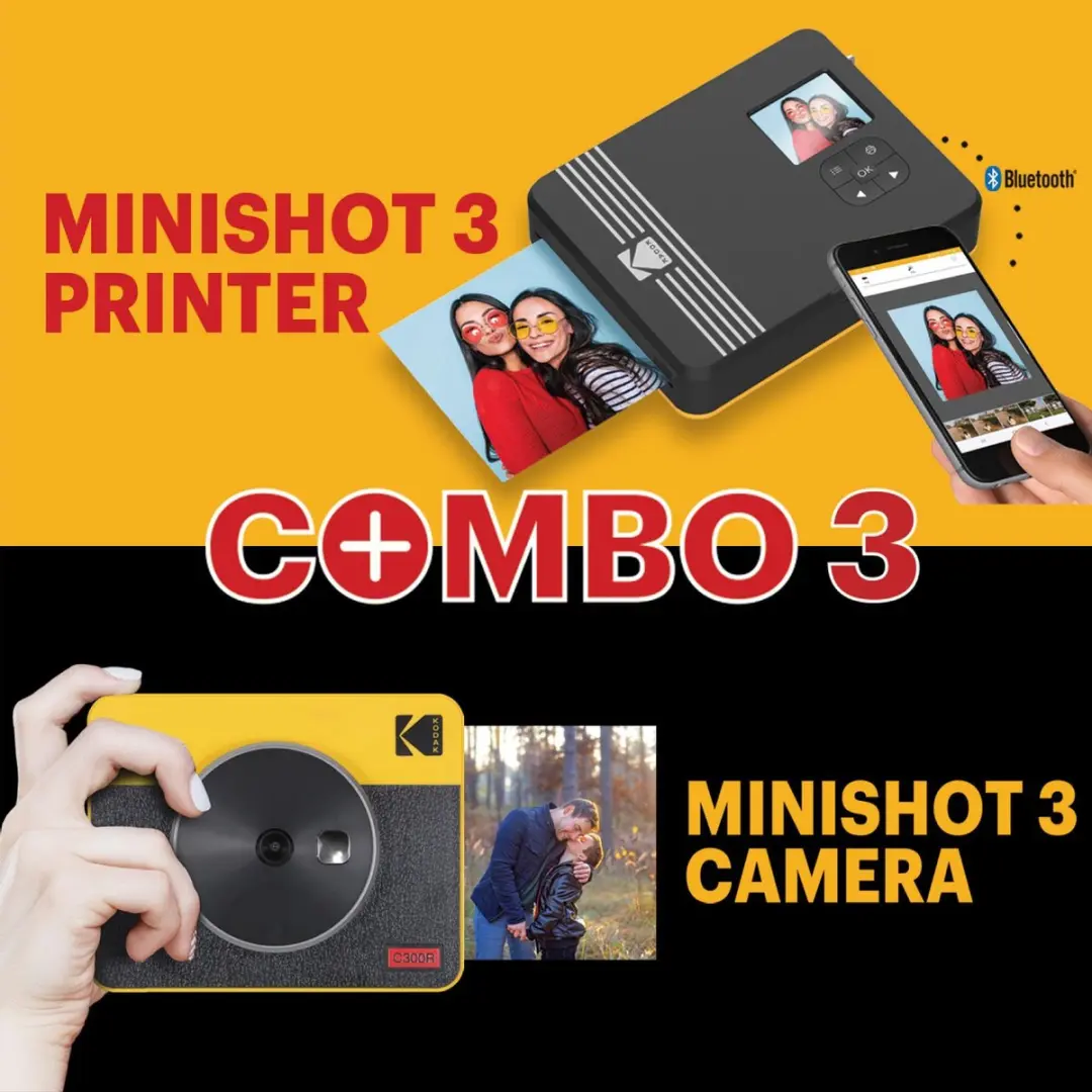 Kodak Mini Shot Combo 3 Retro Camera & Printer - Geel - afbeelding 6 van 6