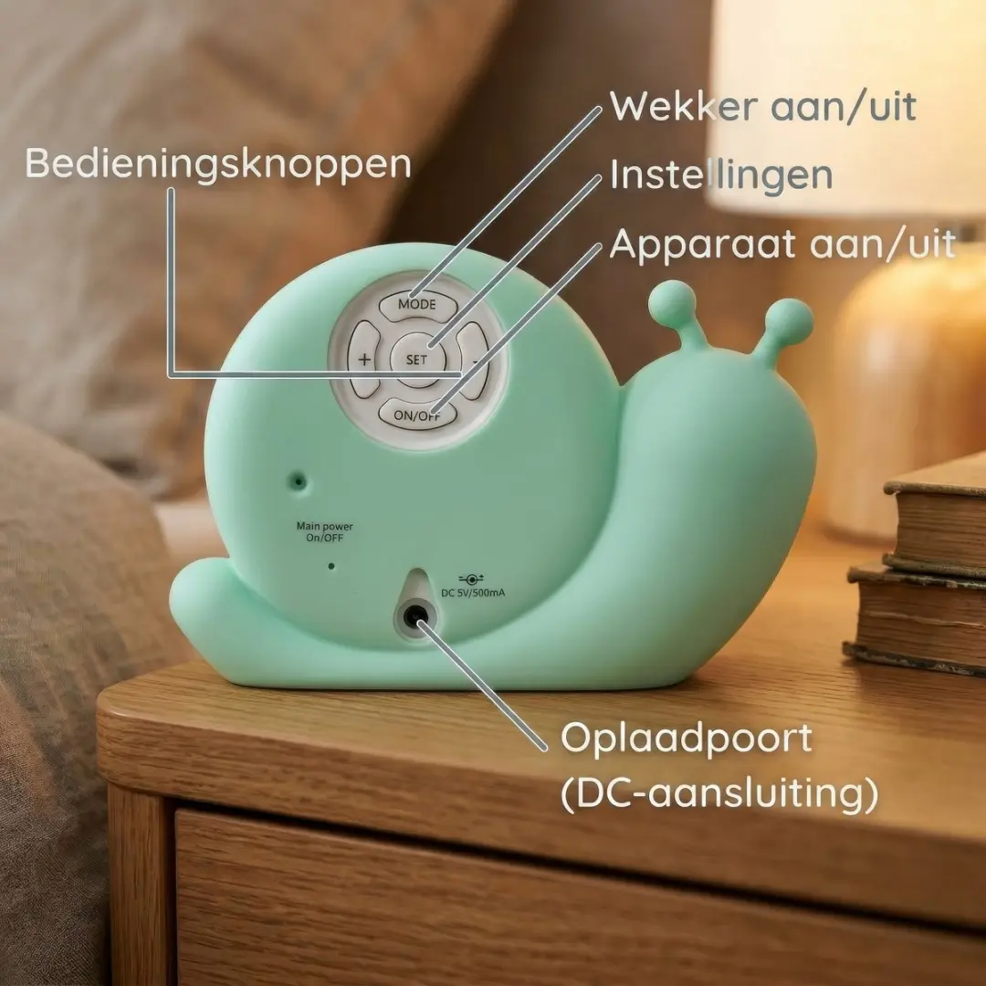 Alecto Baby BC110GN Slaaptrainer - Nachtlampje Mint Groen