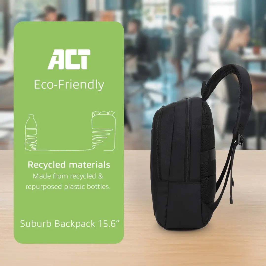 ACT Suburb Rugzak 18,5L - 15,6" - Zwart