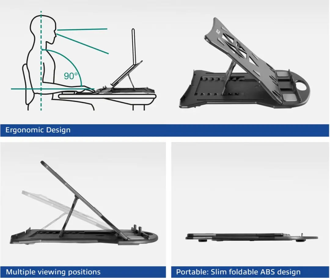 ACT AC8150 Laptopstandaard - Inklapbaar 13-15.6" - Zwart