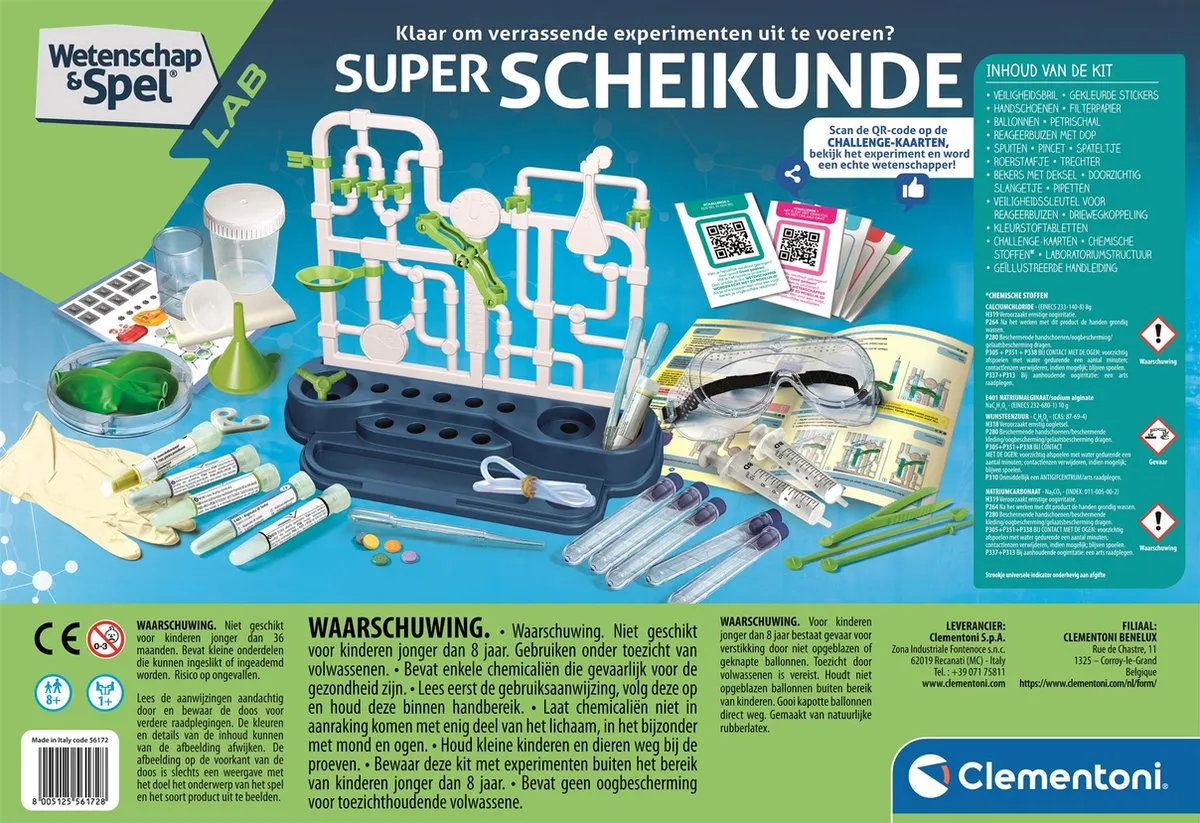 Clementoni Super Scheikunde Experimenteerdoos 56172 - Laboratorium Speelgoed - afbeelding 6 van 6
