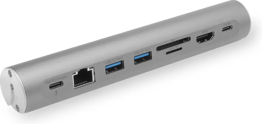 ACT AC8125 Laptopstandaard - Grijs - USB-C Dock