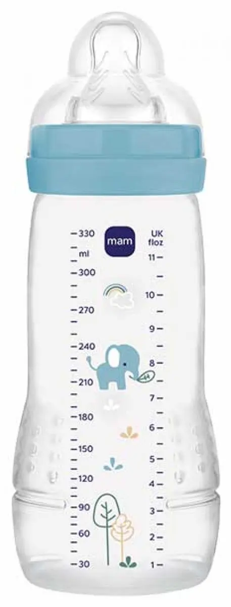 MAM Easy Active Fles 2e Fase 330ml - Blauw