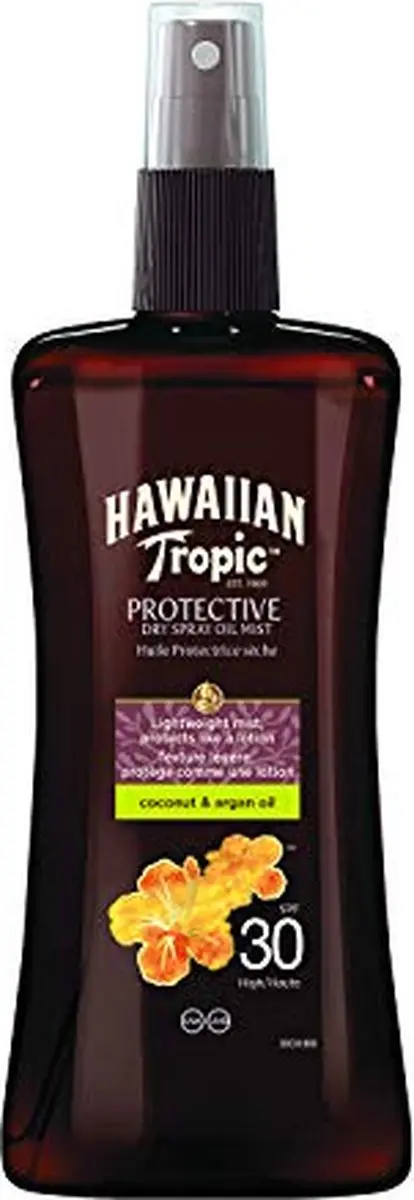 Hawaiian Tropic Zonnebrandolie SPF 30 Kokosnoot Argan 200ml