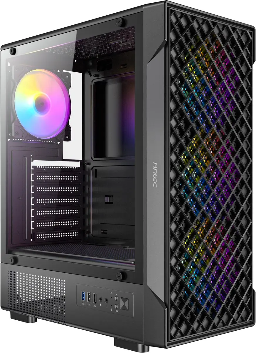 Antec VX-320 ARGB Midi Tower - 4 Ventilatoren - Zwart
