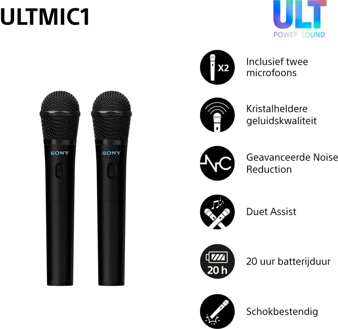 Sony ULT MIC UOULTMIC1.CE7 Draadloze Microfoonset - Zwart - afbeelding 6 van 6