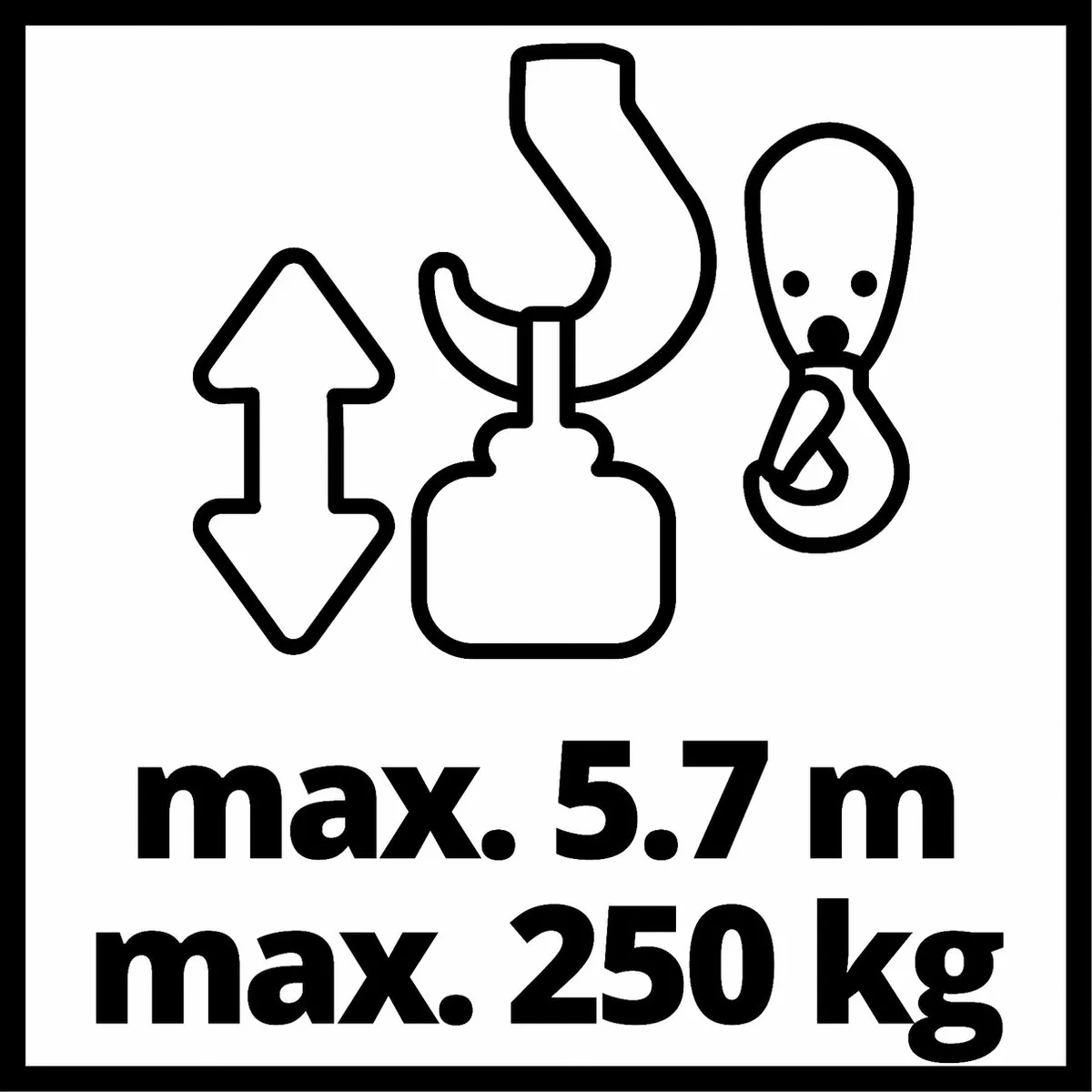 Einhell TC-EH 250 Elektrische Kabeltakel 500W - 250kg - afbeelding 6 van 6