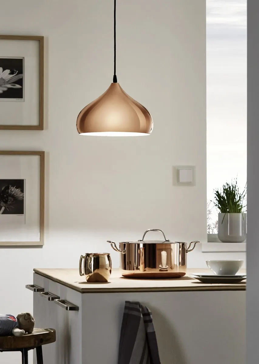Eglo Hapton Hanglamp E27 - Ø29cm - Koper