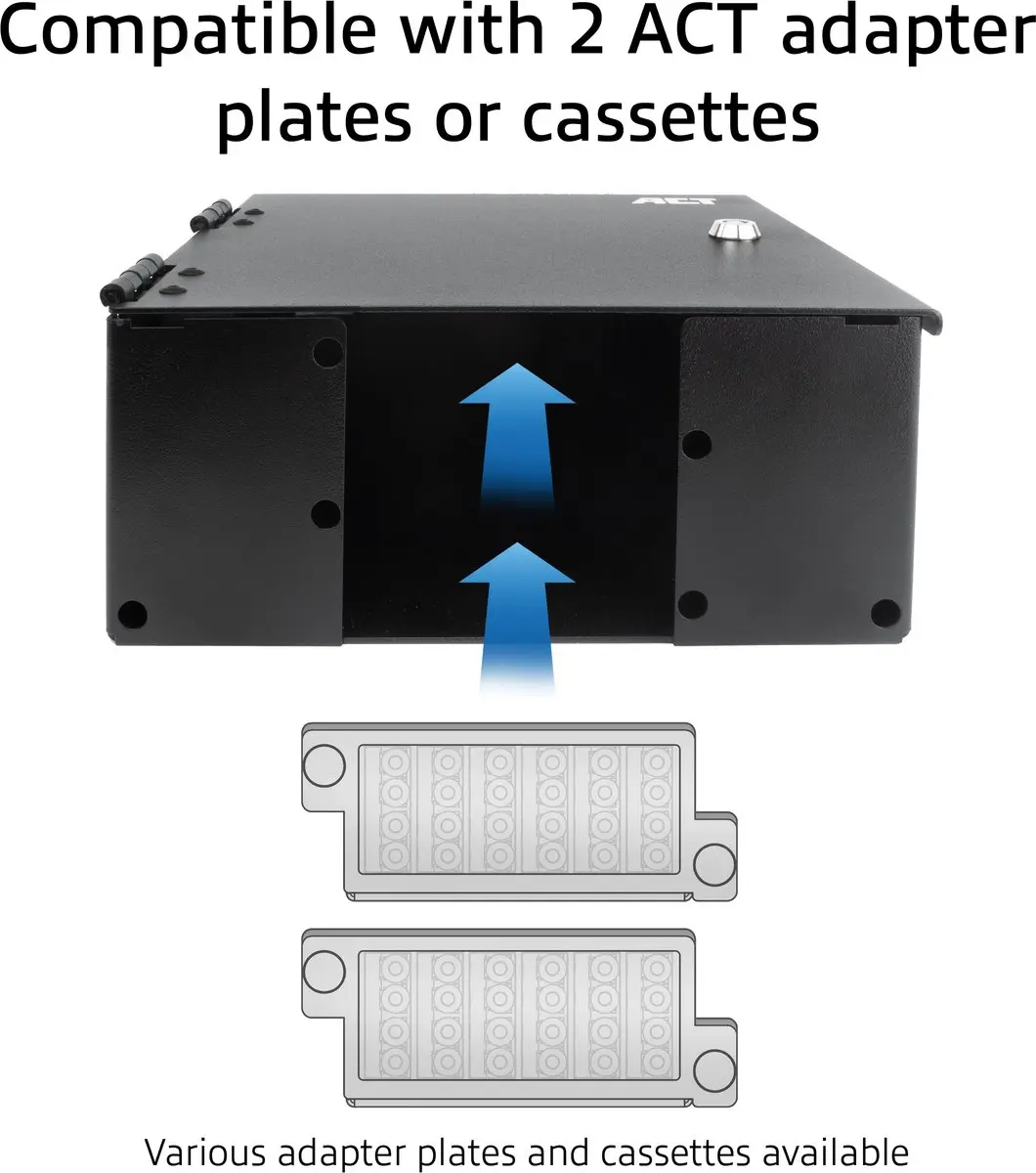 ACT Fiber Patch Box FA2131 - 2 Slots - Zwart