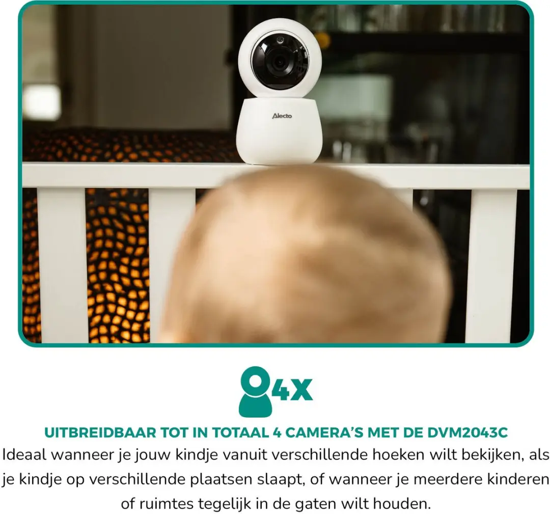 Alecto Babyfoon Bundel DVM2043 - 2 Camera's Wit