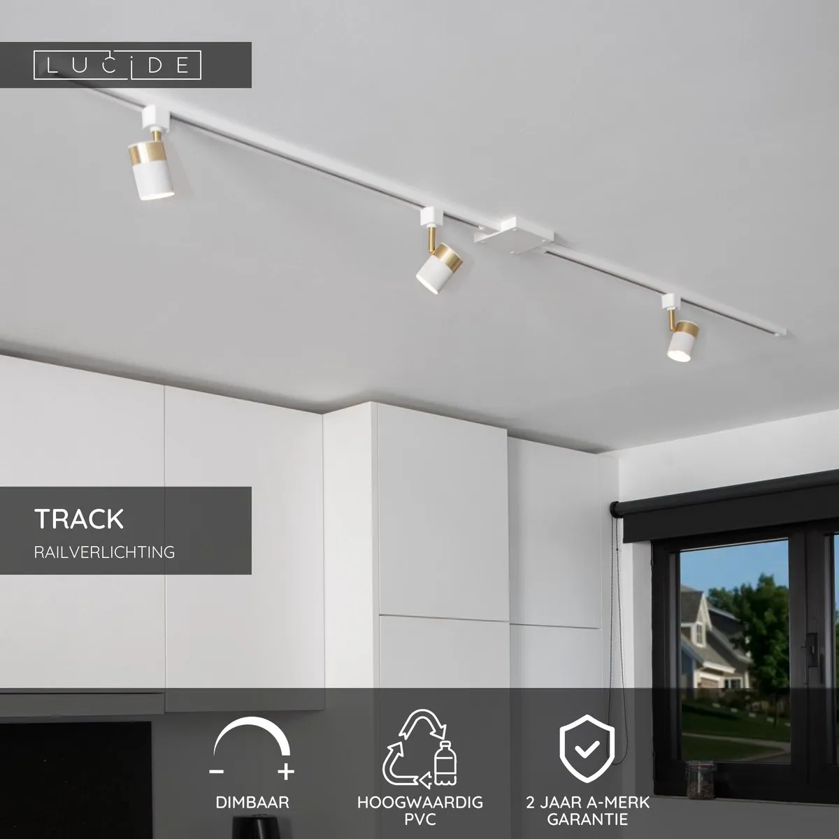 Lucide Track L-Koppelstuk Links Wit
