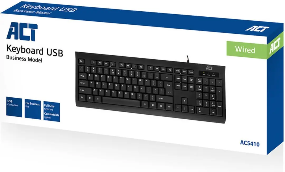 ACT Business Toetsenbord AC5410 - Bedraad USB - Zwart