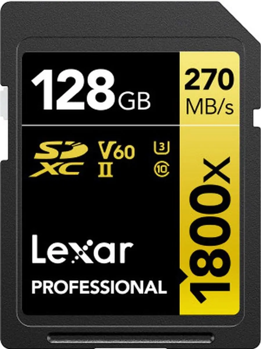 Lexar SD Pro Gold Series UHS-II 1800x 128GB