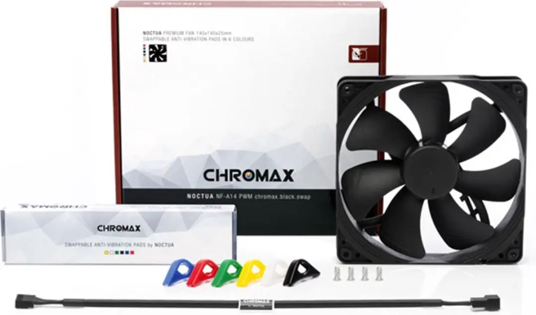 Noctua NF-A14 PWM chromax.black.swap Ventilator - Zwart