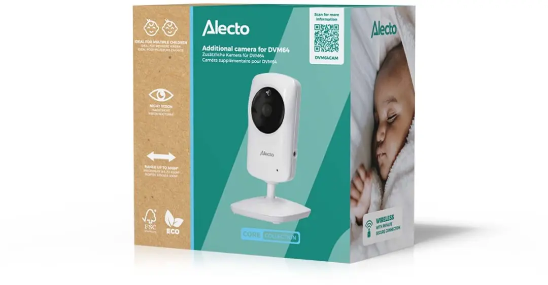 Alecto DVM64CAM Extra Camera - Wit - afbeelding 6 van 6