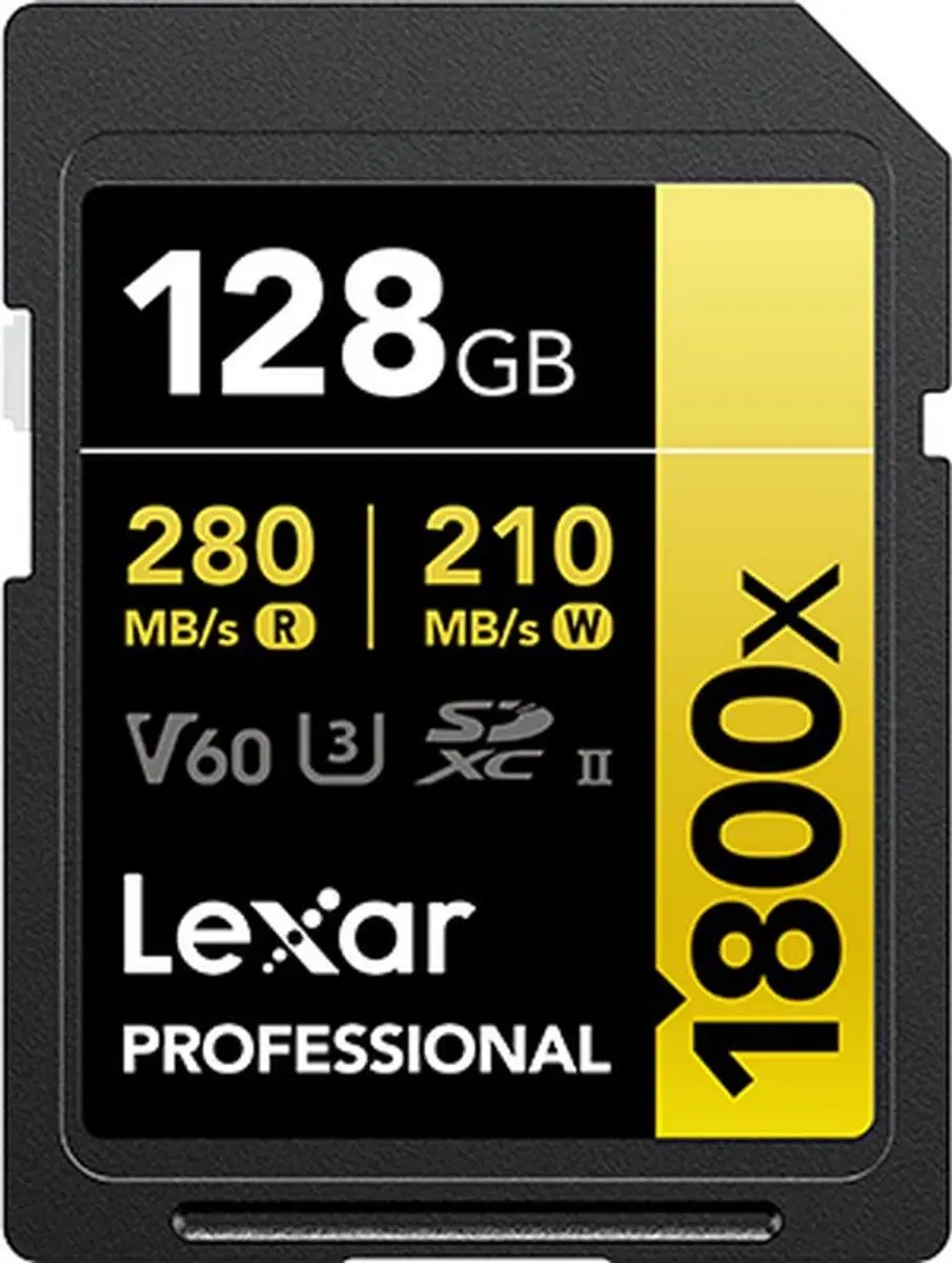 Lexar SD Pro Gold Series UHS-II 128GB (2-pack) - 270MB/s Lezen