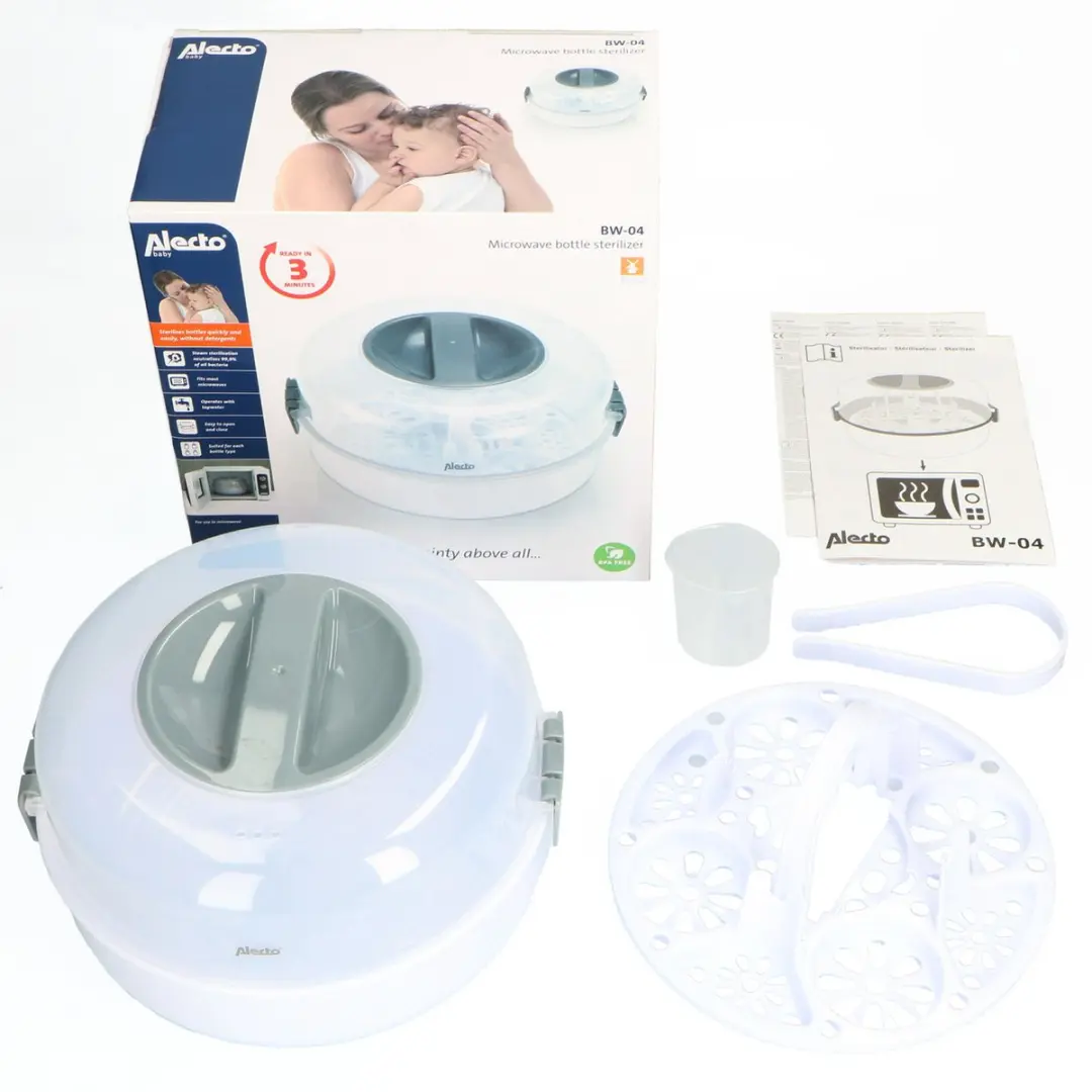 Alecto BW-04 Magnetron Flessterilisator - Wit