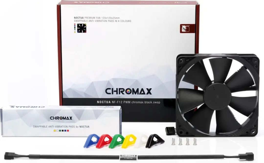 Noctua NF-F12 PWM Chromax.Black.Swap Ventilator - Zwart
