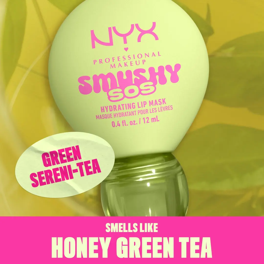 NYX Smushy SOS Green Sereni Tea Hydraterend Lipmasker 12ml - afbeelding 6 van 6