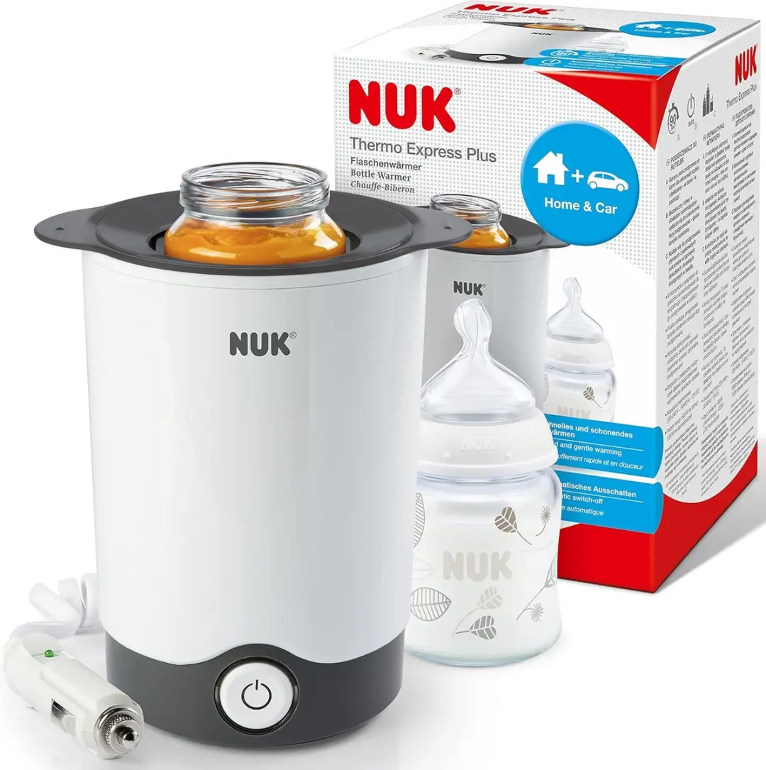 NUK Thermo Express Flessenwarmer - Zwart/Wit