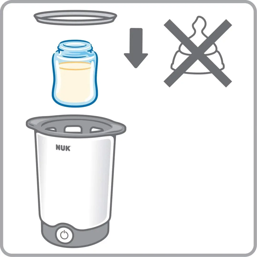 NUK Thermo Express Flessenwarmer - Zwart/Wit