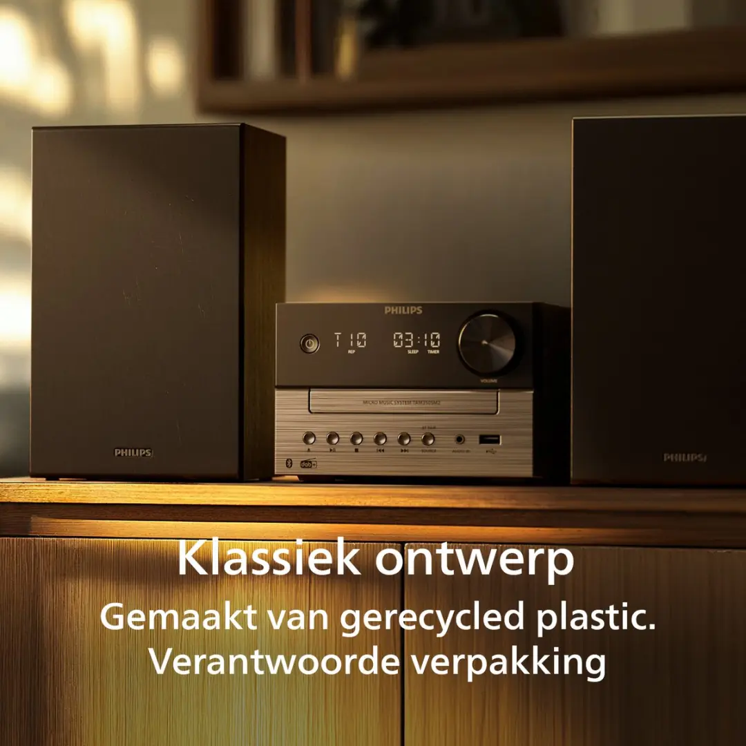 Philips TAM3505M2 Micro Muzieksysteem - Bluetooth/DAB/FM/CD - Zwart