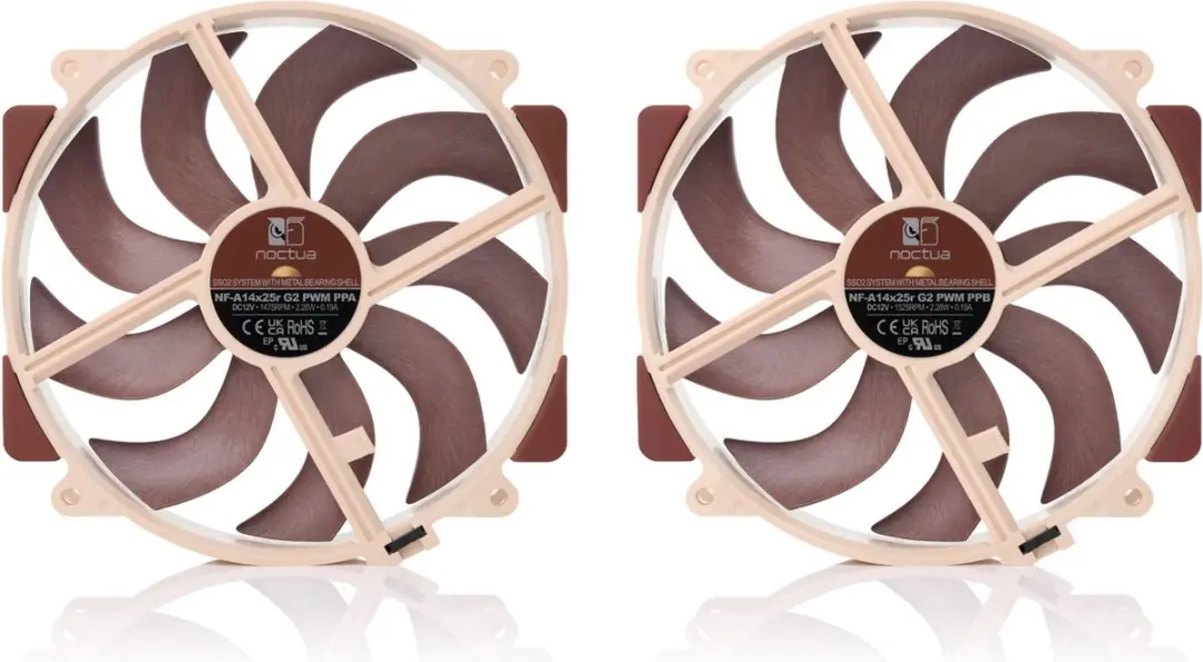 Noctua NF-A14x25r G2 PWM 2x Ventilatoren 140mm - Zwart