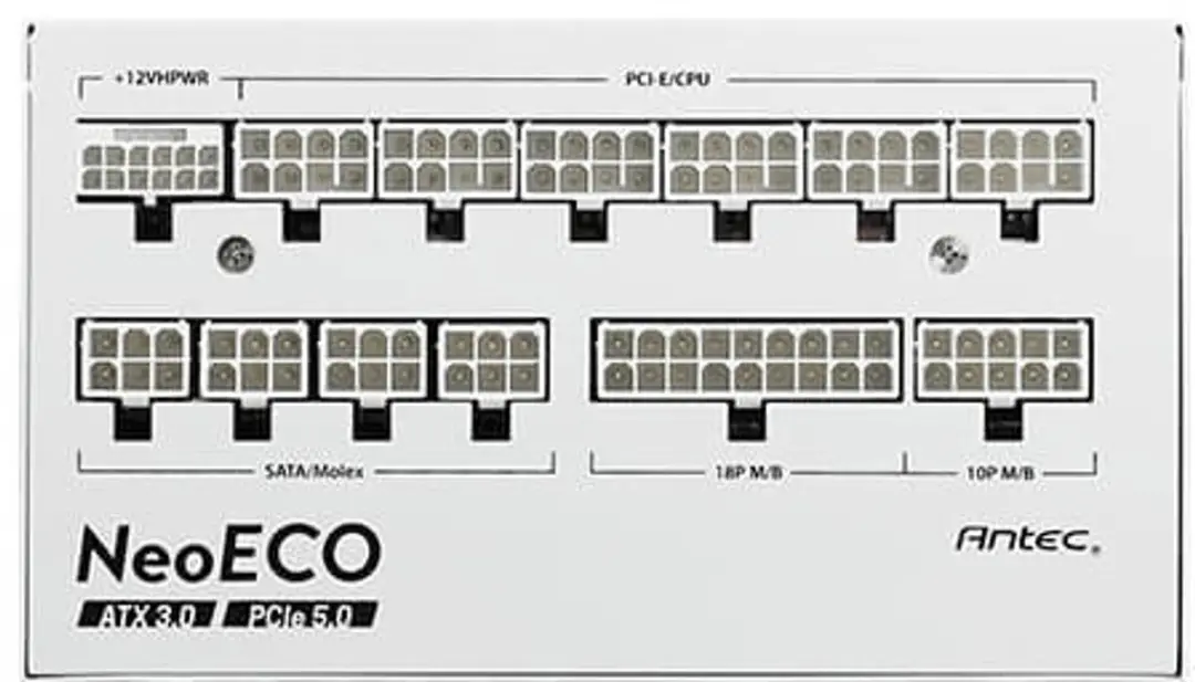 Antec Neo ECO Modular NE1000G M 1000W ATX 3.0 Voeding - Wit