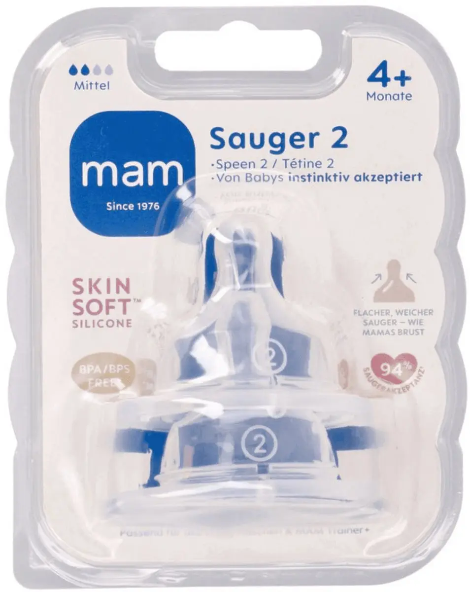 MAM Flesspeen Maat 2 4+ maanden - 2 Stuks