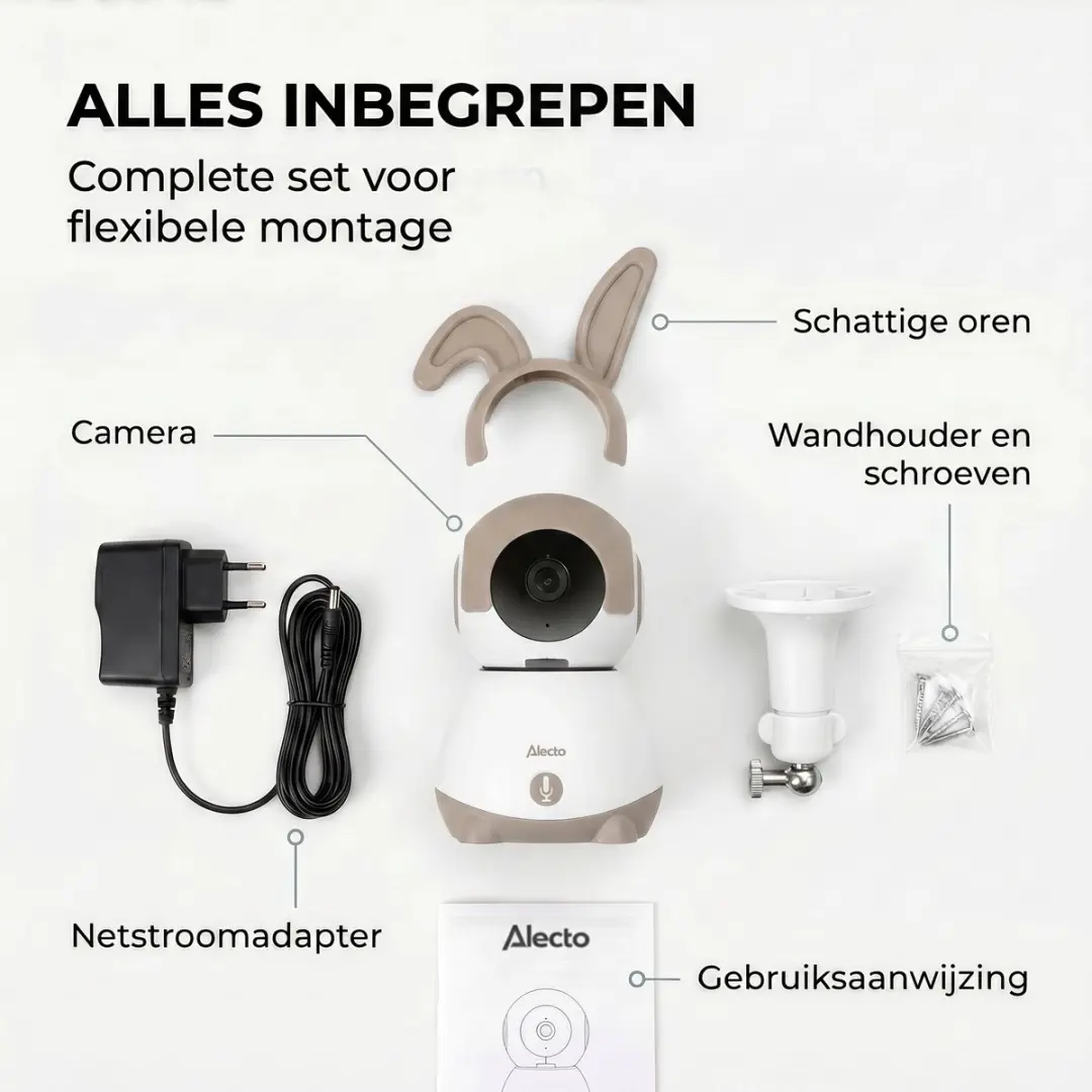 Alecto SMARTBABY10BE Wifi Babyfoon met Camera - Full HD - Beige - afbeelding 6 van 6