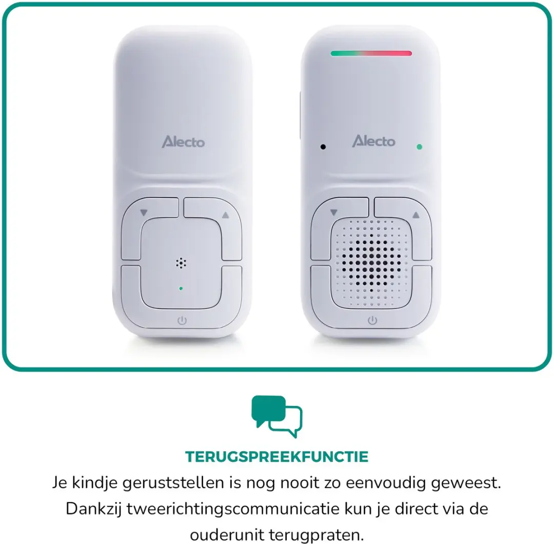 Alecto DBX130 Audio Babyfoon - Full Eco DECT - Wit
