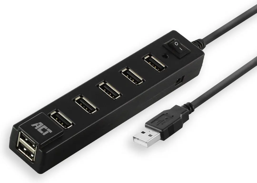 ACT AC6215 USB Hub 7 Poorten