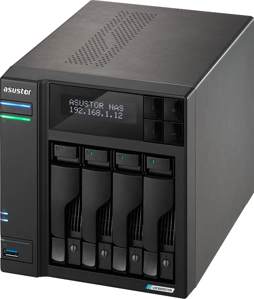 Asustor LOCKERSTOR 4 Gen2 AS6704T NAS - 4GB DDR4 - Zwart