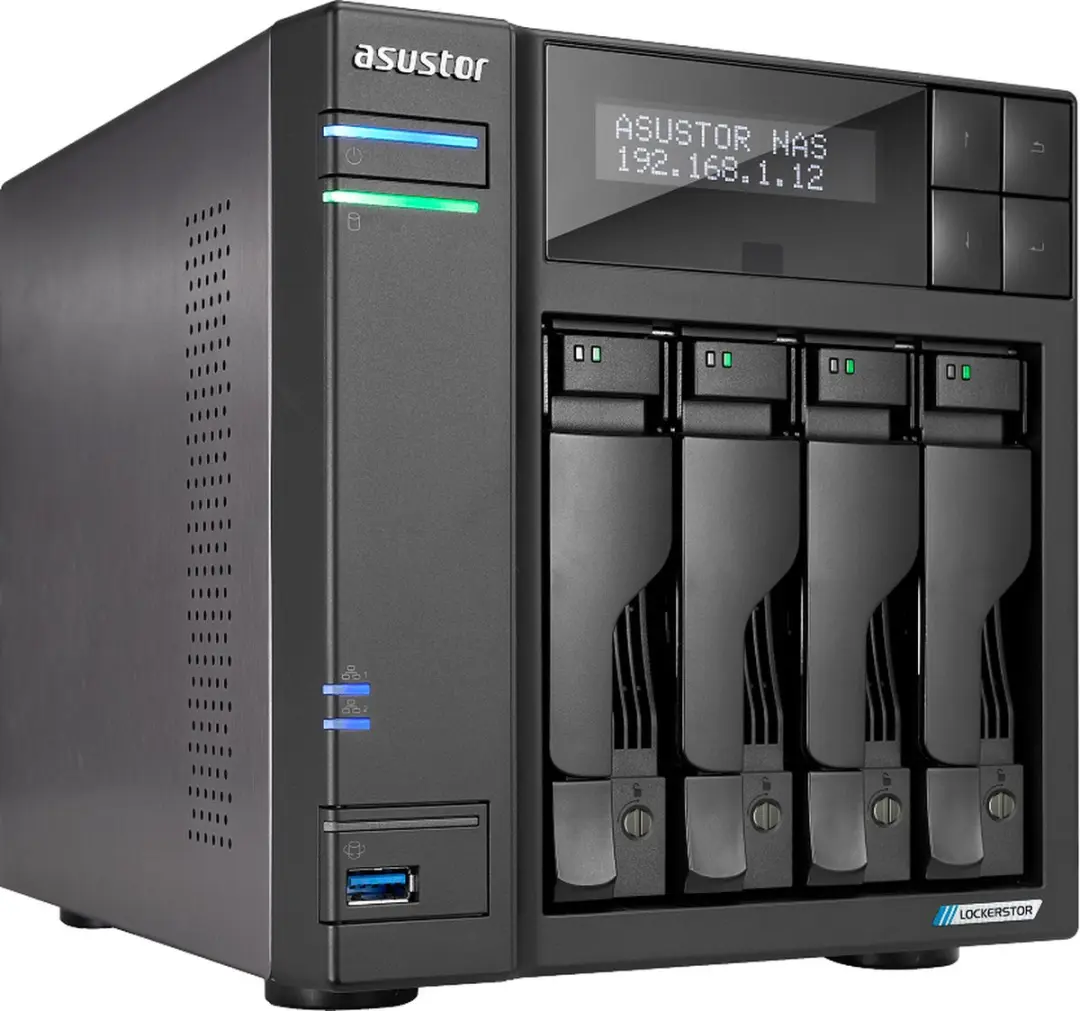 Asustor LOCKERSTOR 4 Gen2 AS6704T NAS - 4GB DDR4 - Zwart - afbeelding 6 van 6
