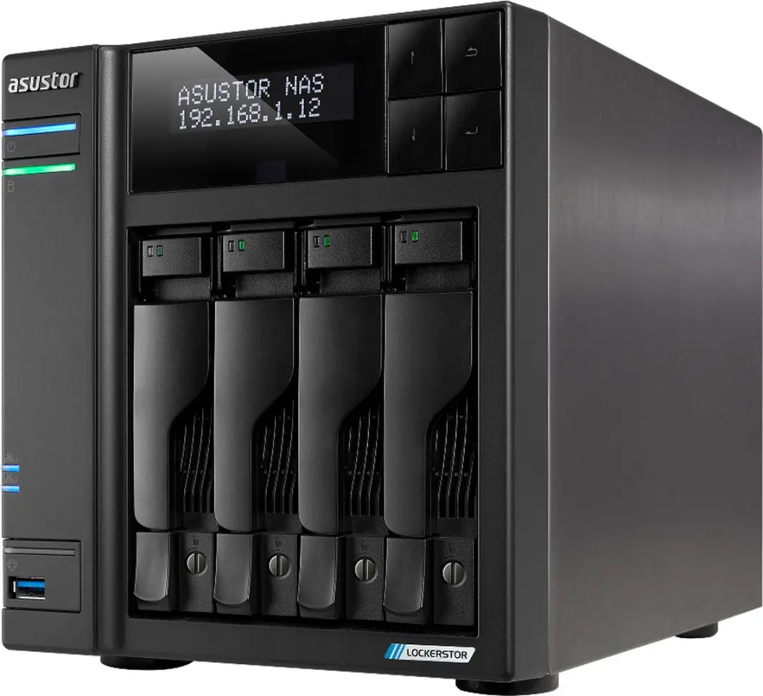 Asustor LOCKERSTOR 4 Gen2 AS6704T NAS - 4GB DDR4 - Zwart