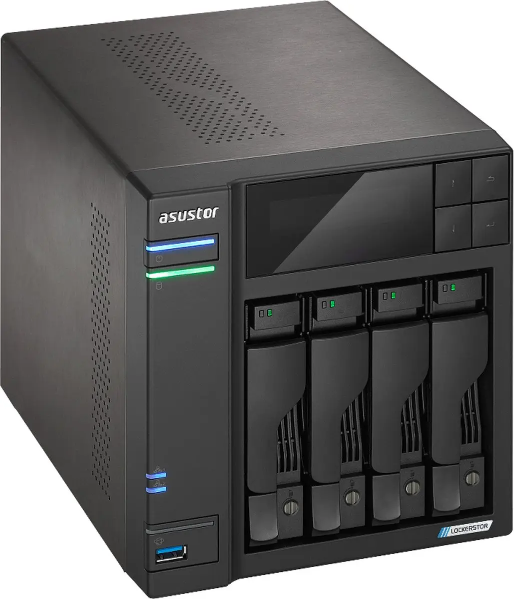 Asustor LOCKERSTOR 4 Gen2 AS6704T NAS - 4GB DDR4 - Zwart