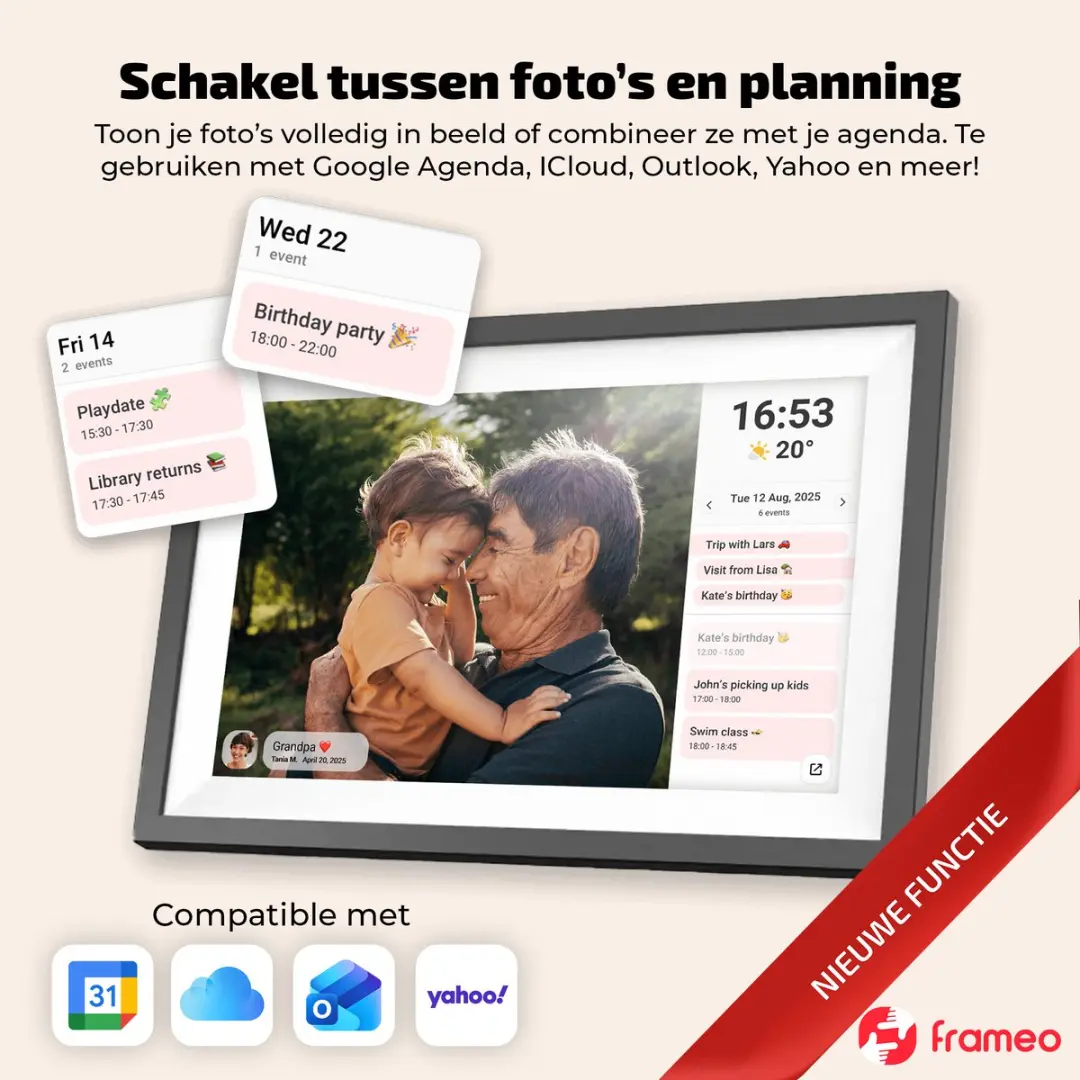Denver Digitale Fotolijst PFF1042LW 10.1" - 16GB - IPS Touchscreen - Light Wood