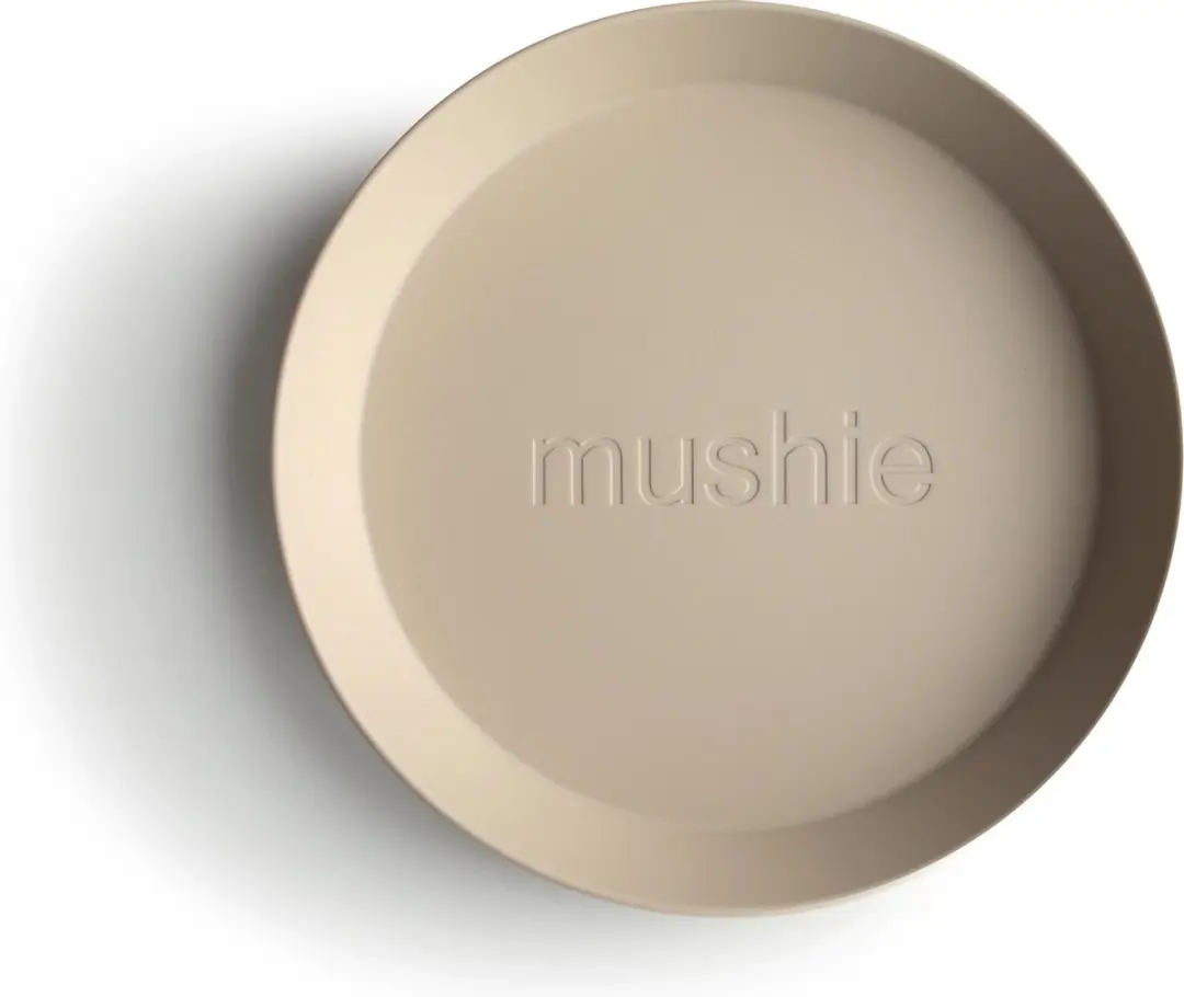 Mushie Rond Bord - Vanilla - Set van 2