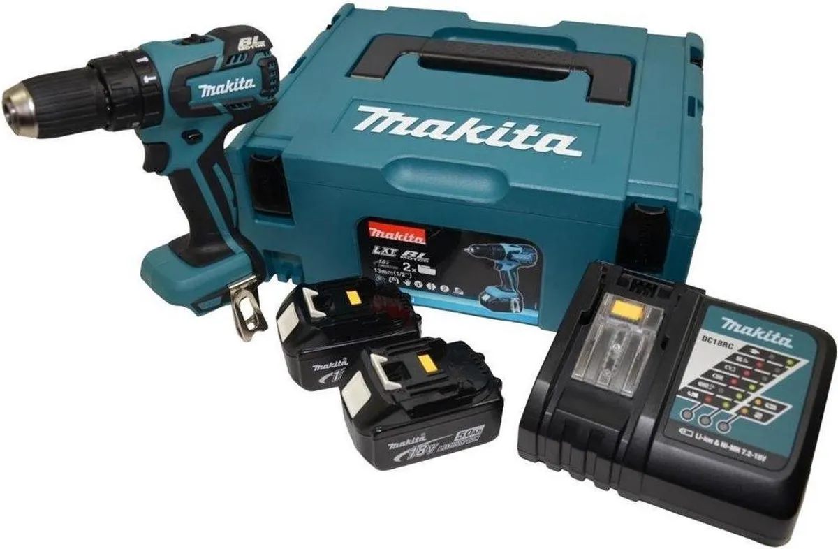 Makita DHP459RTJ Klopboor-/Schroefmachine 18V 5.0Ah