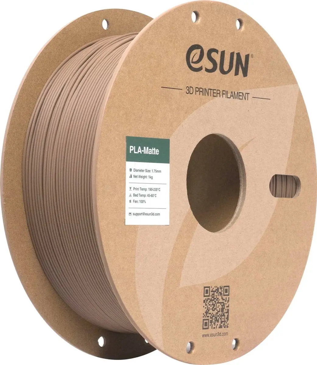 ESUN PLA-Matte Bruin 3D Filament 1.75mm 1kg