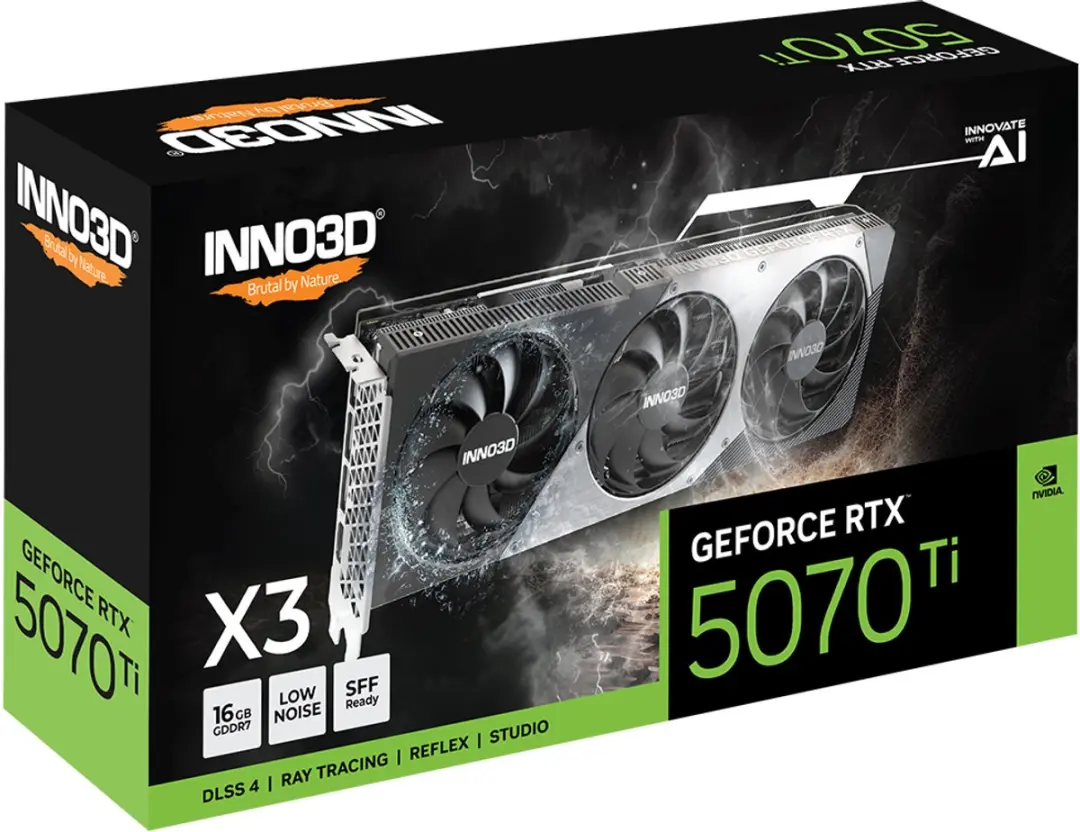INNO3D GeForce RTX 5070 Ti X3 N507T3-16D7 Videokaart - 16GB GDDR7