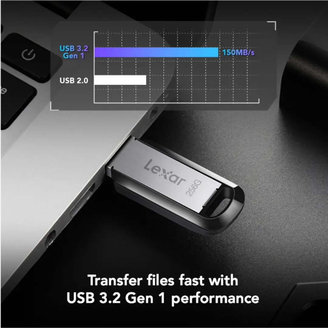 Lexar JumpDrive M400 LJDM400256G-BNBNG USB-stick 256GB - Zilver