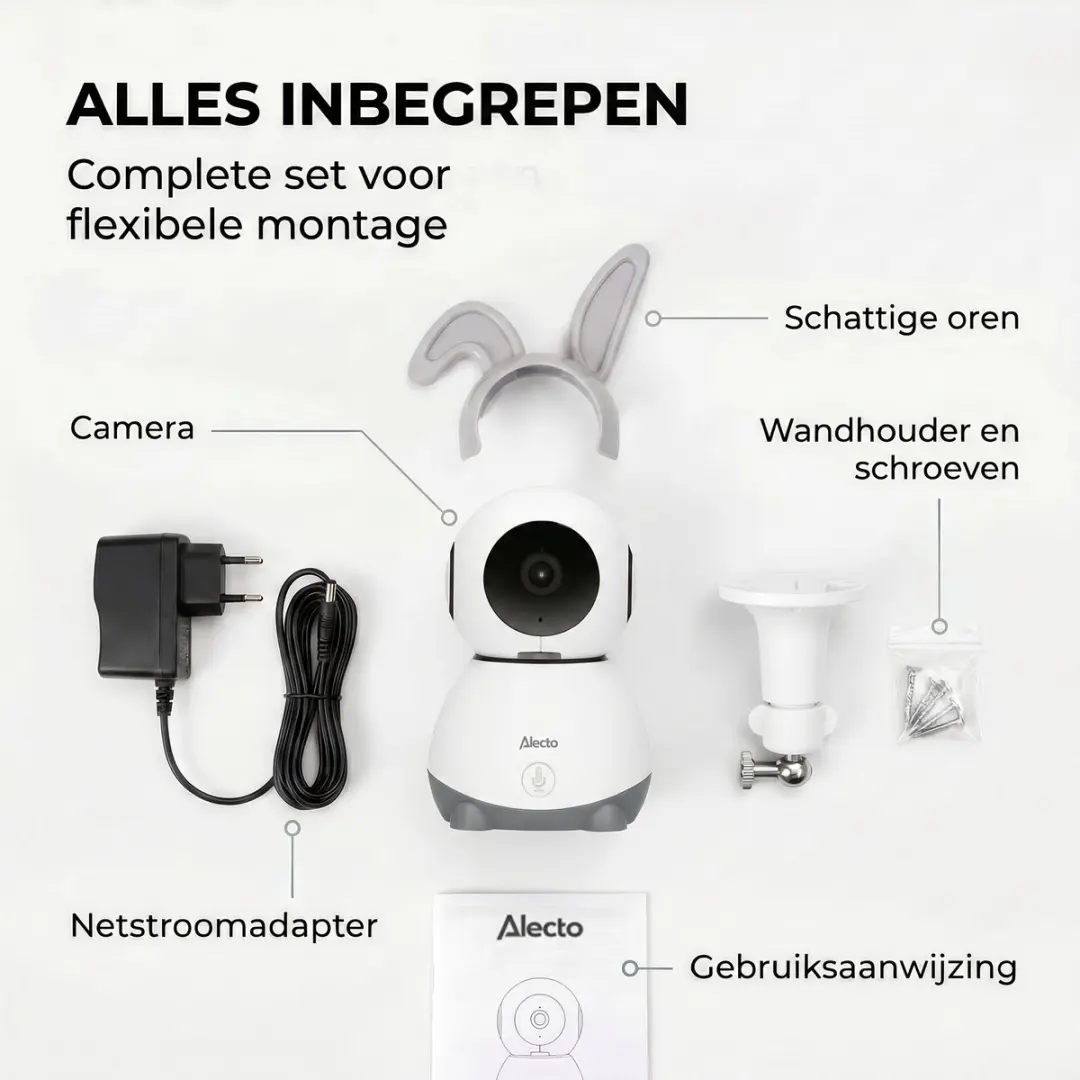 Alecto SmartBaby10 Wifi Babyfoon met Camera - Full HD - Wit