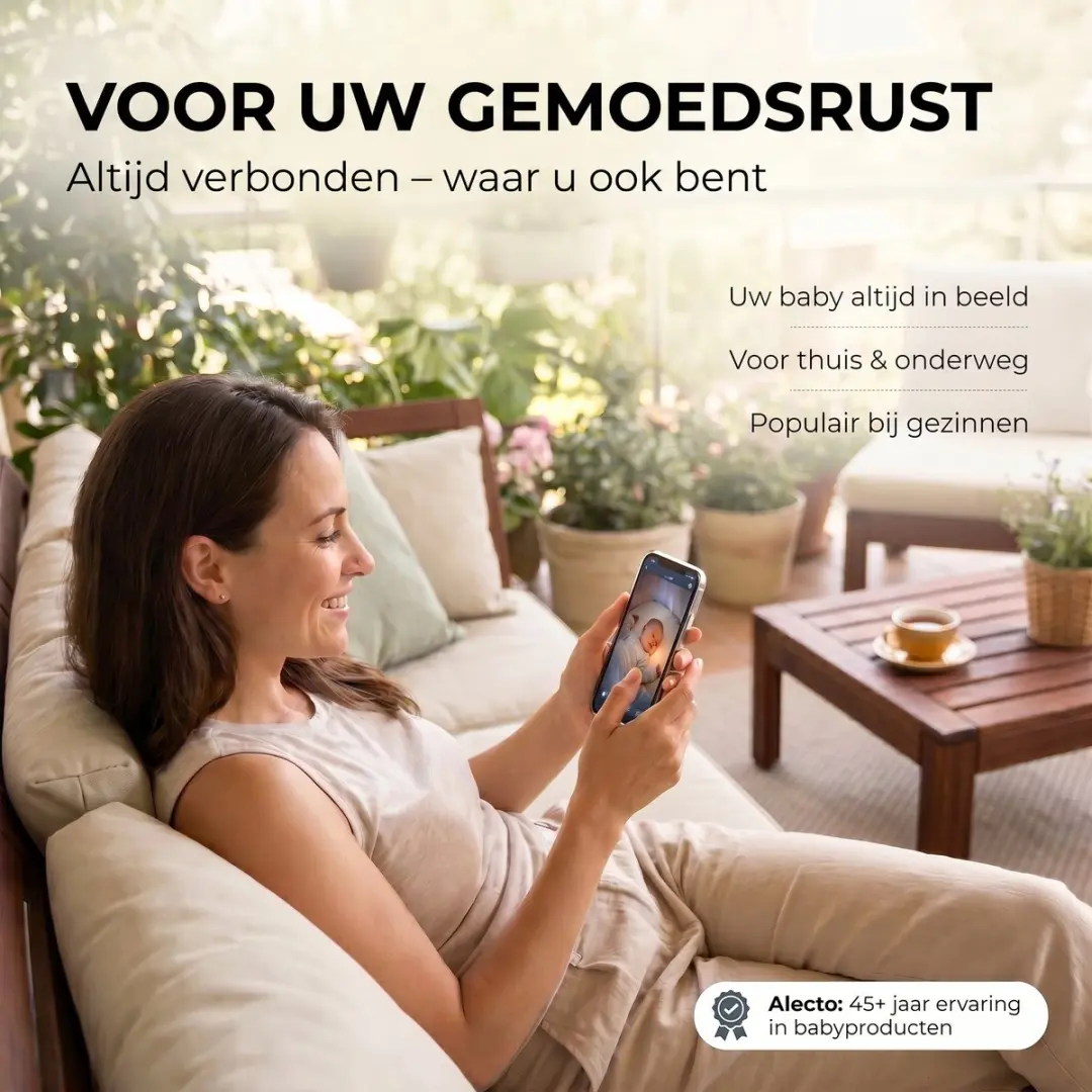 Alecto SmartBaby10 Wifi Babyfoon met Camera - Full HD - Wit