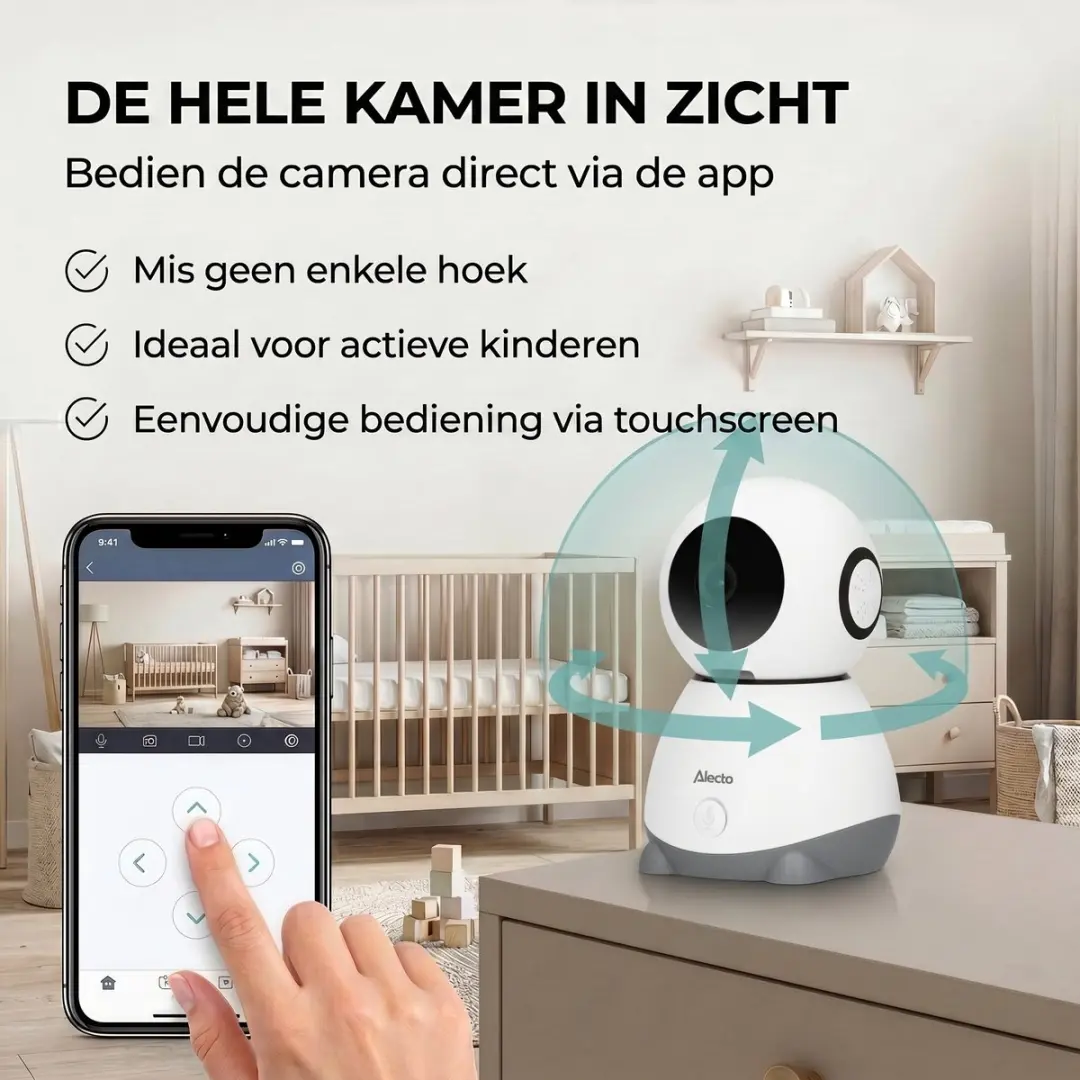 Alecto SmartBaby10 Wifi Babyfoon met Camera - Full HD - Wit - afbeelding 6 van 6