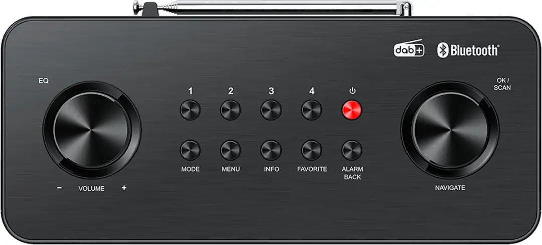 Kenwood CR-ST85DAB Stereo Radio - DAB+ Bluetooth 20W - Zwart