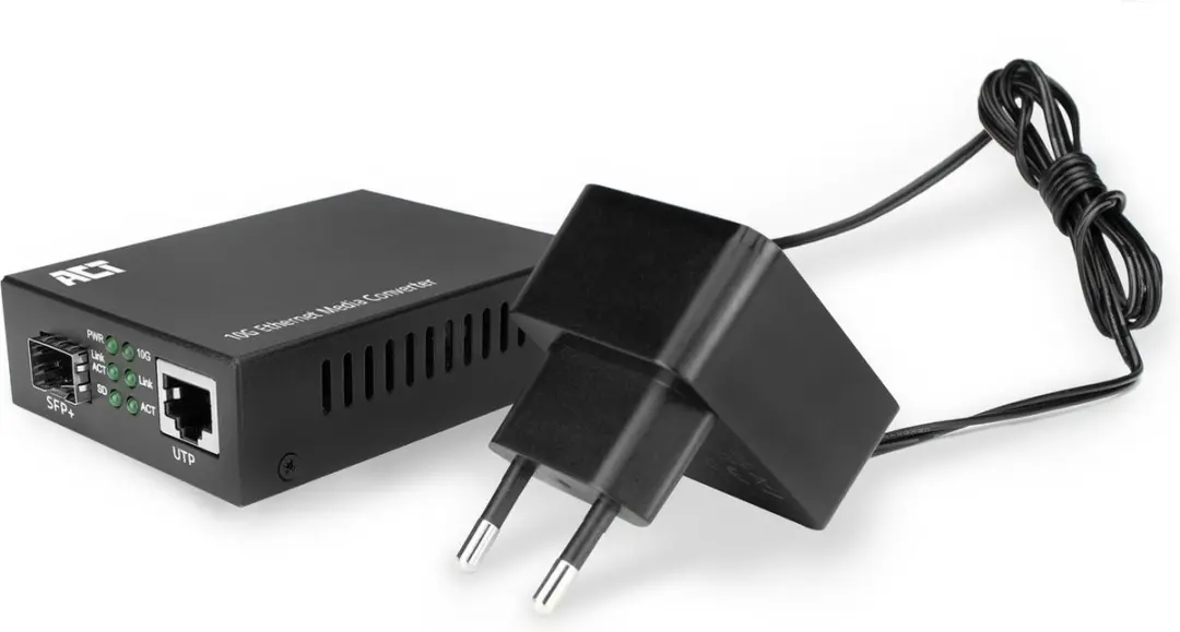 ACT AC4455 10G Ethernet Media Converter - Zwart