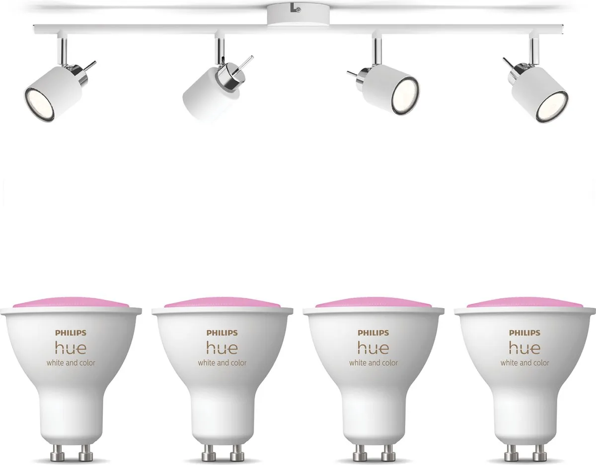 Philips Hue Meranti Opbouwspot 4x GU10 RGBW